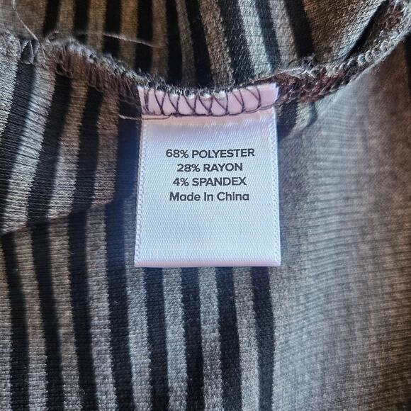 Peyton Jensen Jenny Black and Gray Striped Open Front Duster Cardigan Size M - Picture 5 of 9